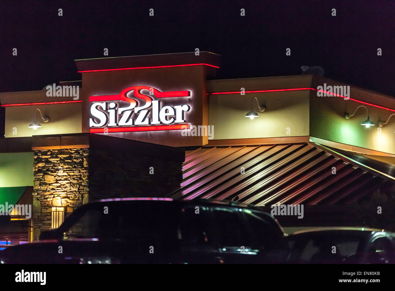 Un Sizzler Steakhouse in Modesto California Foto Stock