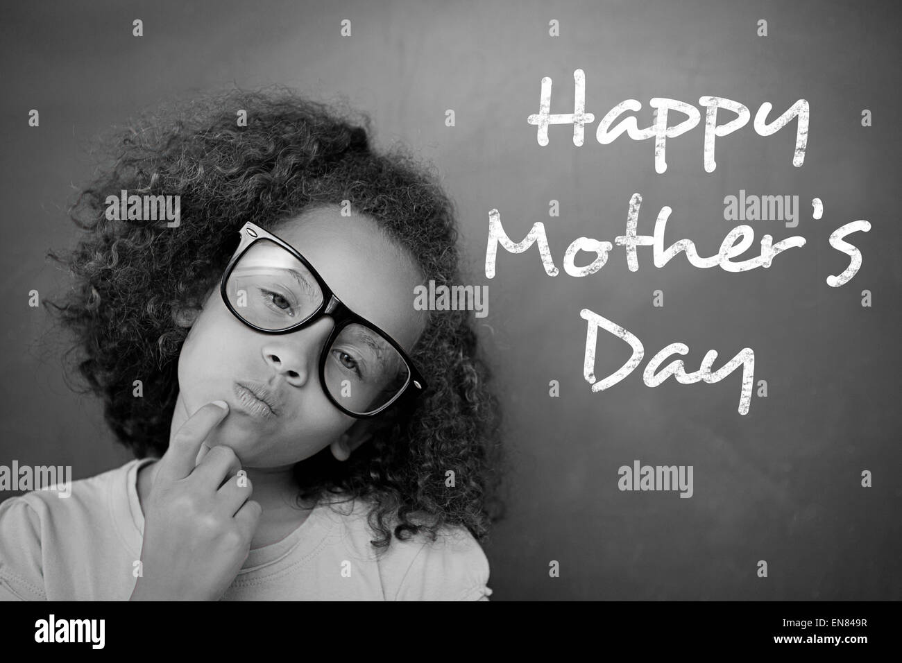 Immagine composita di schoolchild con Blackboard Foto Stock