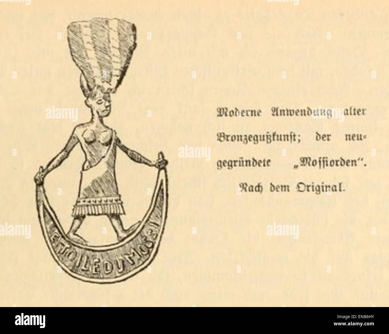 Frobenius’ 1911 Fig. 19 illustra una fusione in bronzo del popolo mossi dell'Africa occidentale, evidenziando la loro artigianalità e il loro significato culturale nella lavorazione dei metalli. Foto Stock