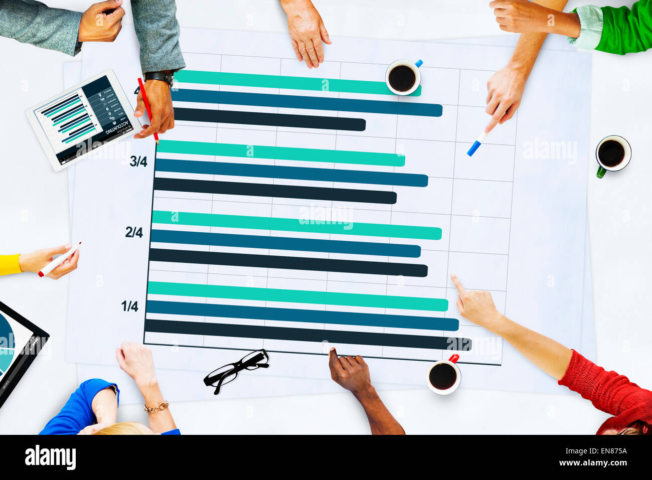 Persone Business Accounting Report il concetto di analisi Foto Stock