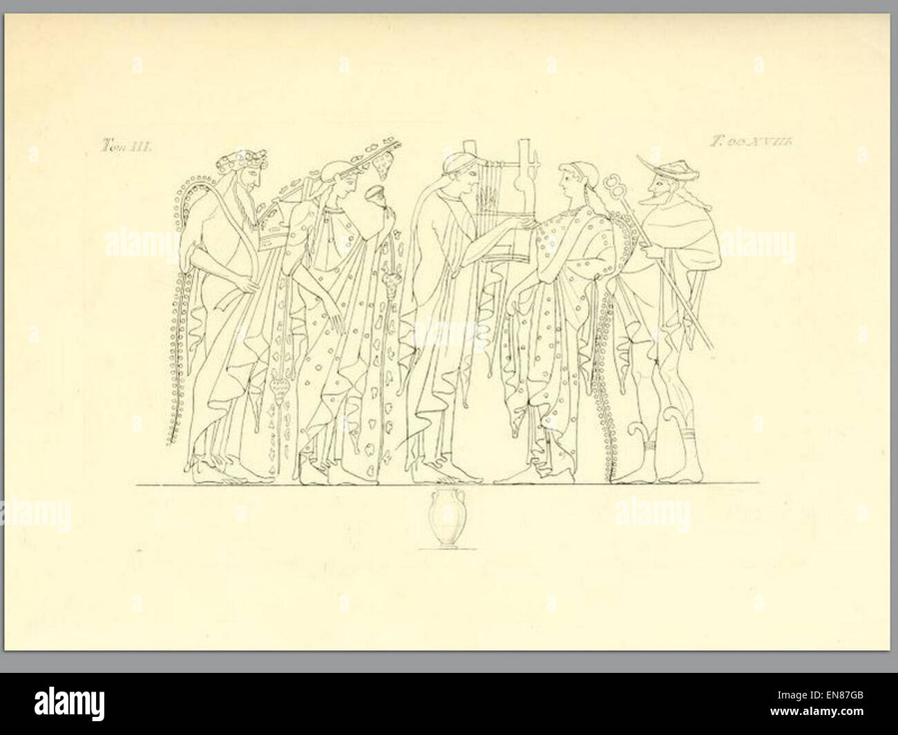 Questo volume del 1835 di Inghirami si concentra su antichi vasi in terracotta, un'importante collezione per lo studio delle ceramiche etrusche e antiche italiane. Foto Stock