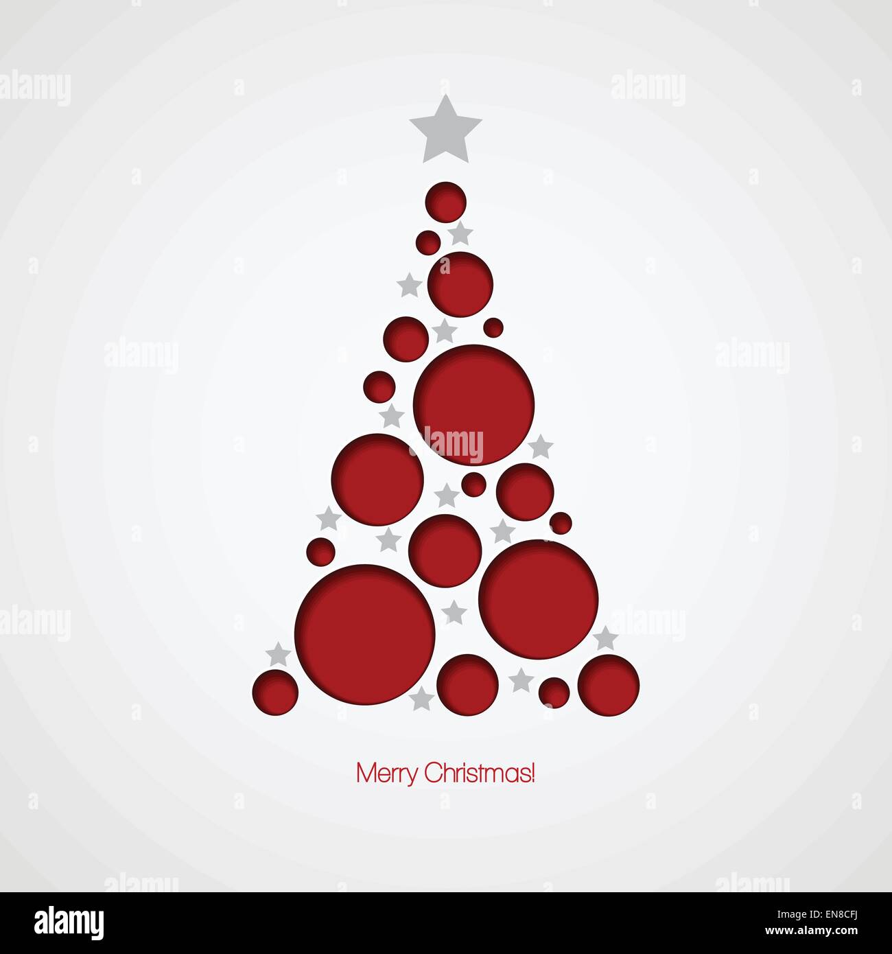 Scheda di Natale con albero di Natale. Illustrazione Vettoriale Illustrazione Vettoriale