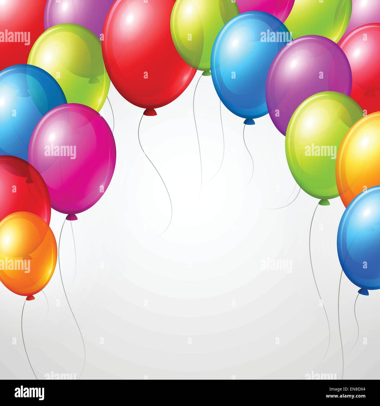 Palloncini festa vera trasparenza. Illustrazione vettoriale EPS 10 Illustrazione Vettoriale