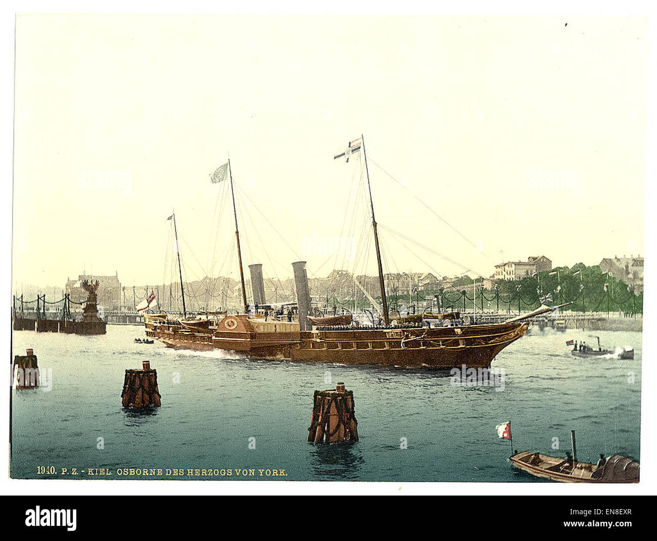 L'Osborne era uno yacht reale utilizzato dalla famiglia reale britannica, che serviva sia come residenza reale che come nave da trasporto. Questo iconico yacht riflette l'opulenza e la tradizione del mare reale, mostrando lo stile di vita sontuoso della monarchia. Foto Stock