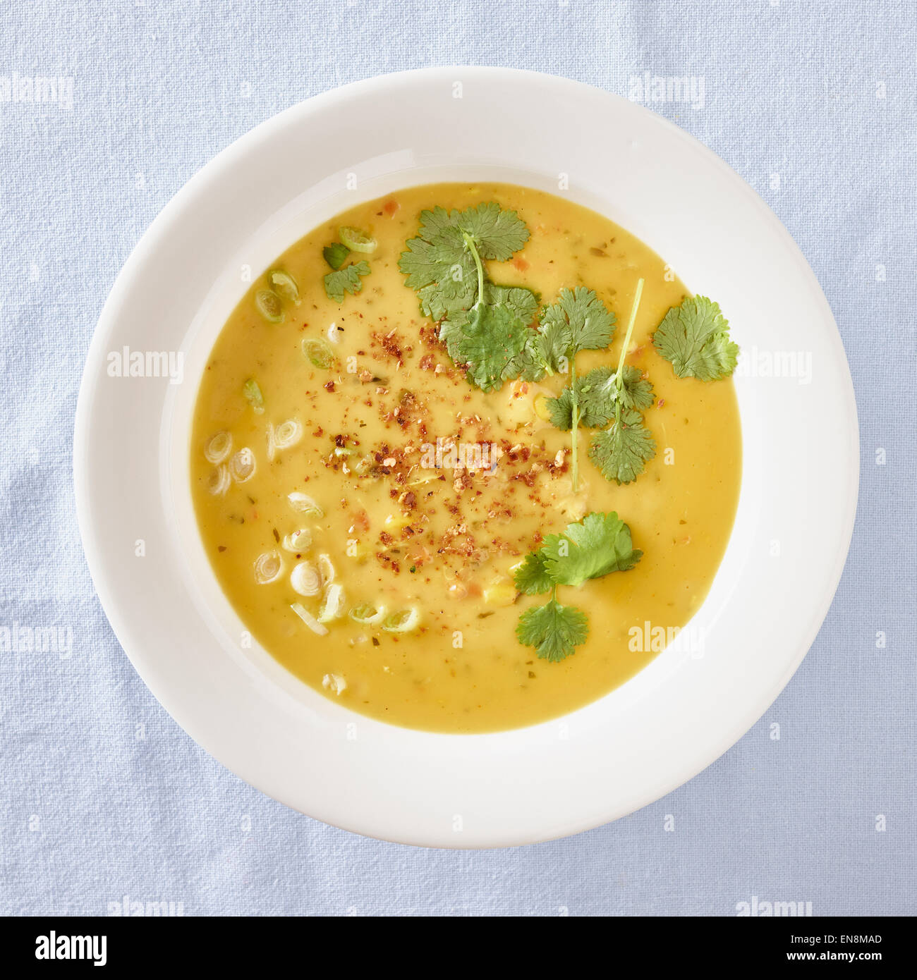 Il cibo a cena, piastra calda zuppa di pollo Foto Stock