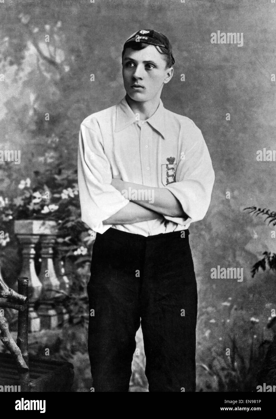 Steve Bloomer, calciatore per Derby County e Inghilterra. c.1895 Foto Stock