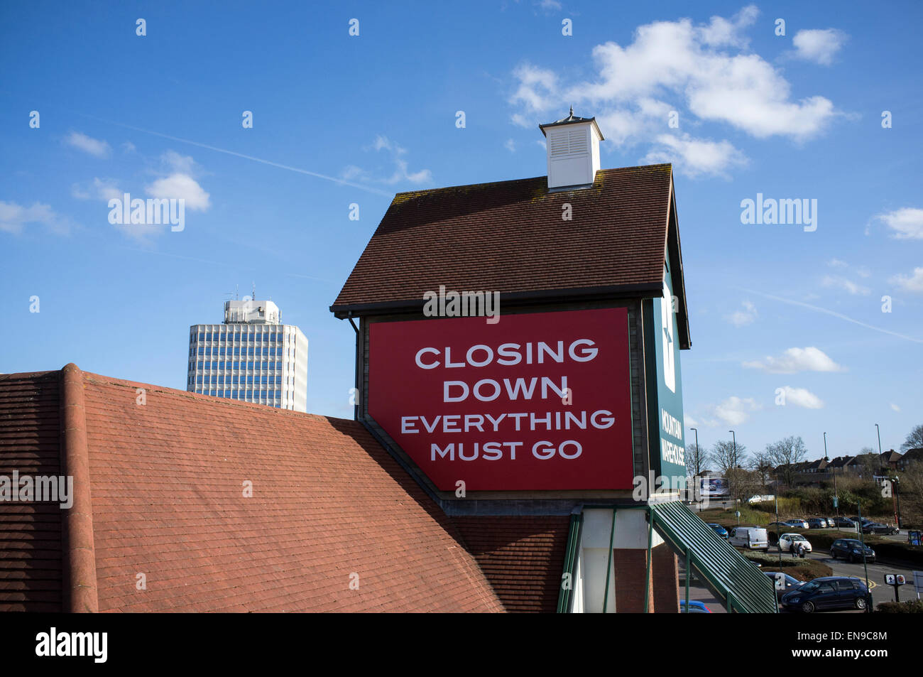 Shop chiudendo tutto deve andare Foto Stock