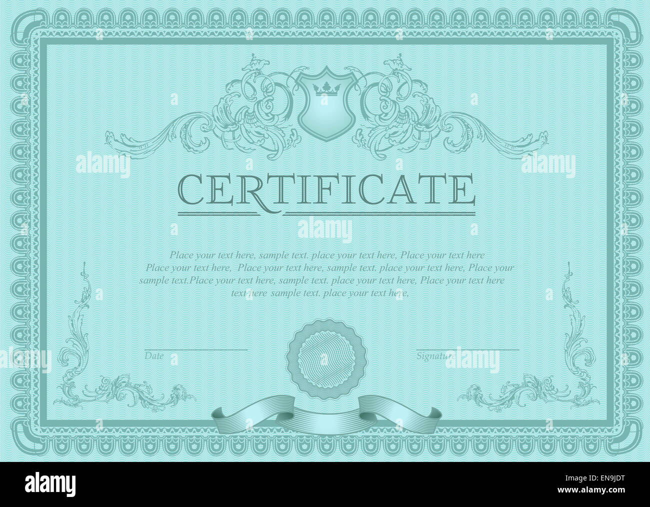 Certificato o modello di coupon Foto Stock