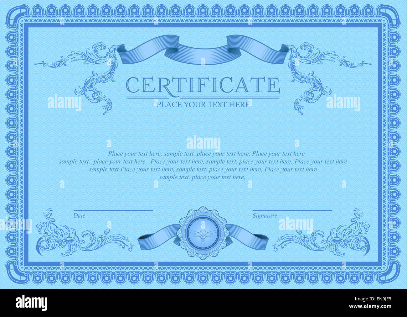 Certificato o modello di coupon Foto Stock