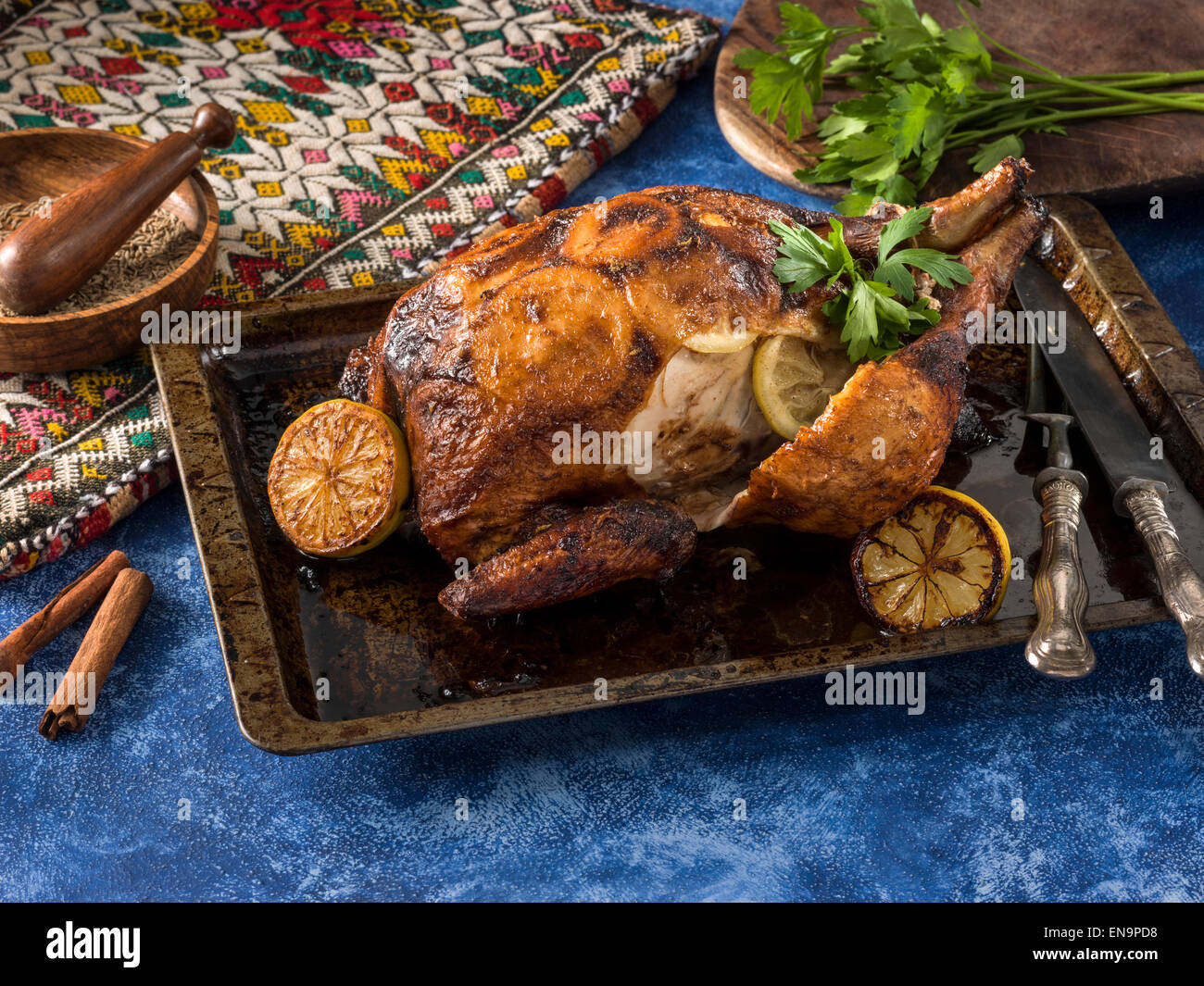 Pollo marocchino Foto Stock