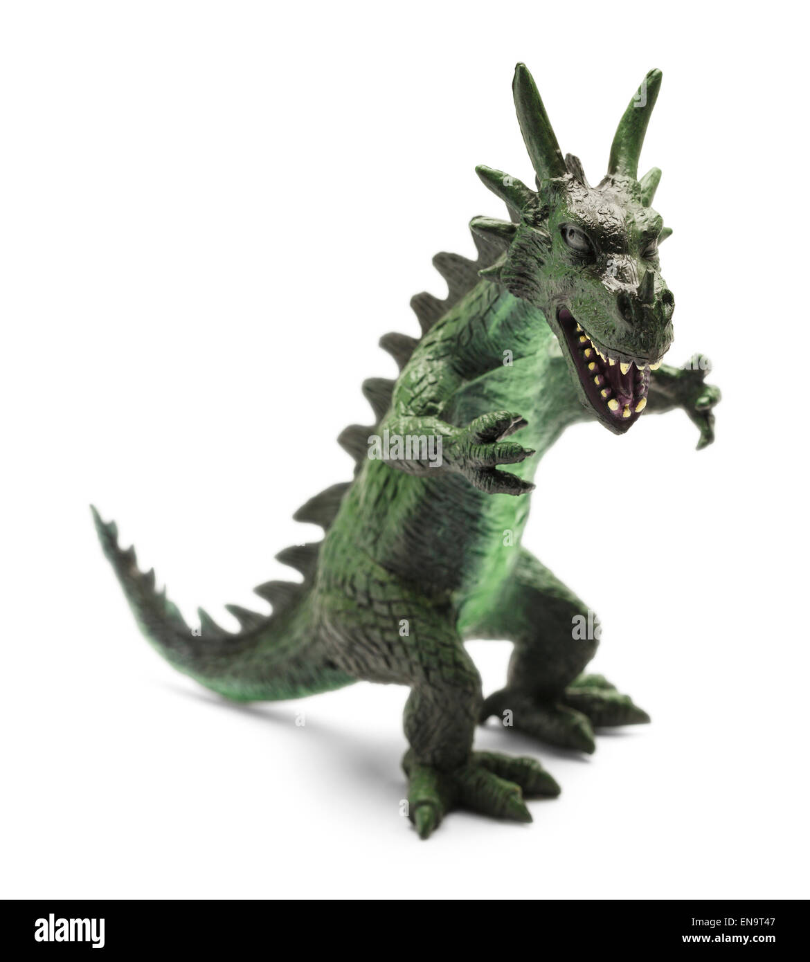 In piedi Monster Dragon isolati su sfondo bianco. Foto Stock