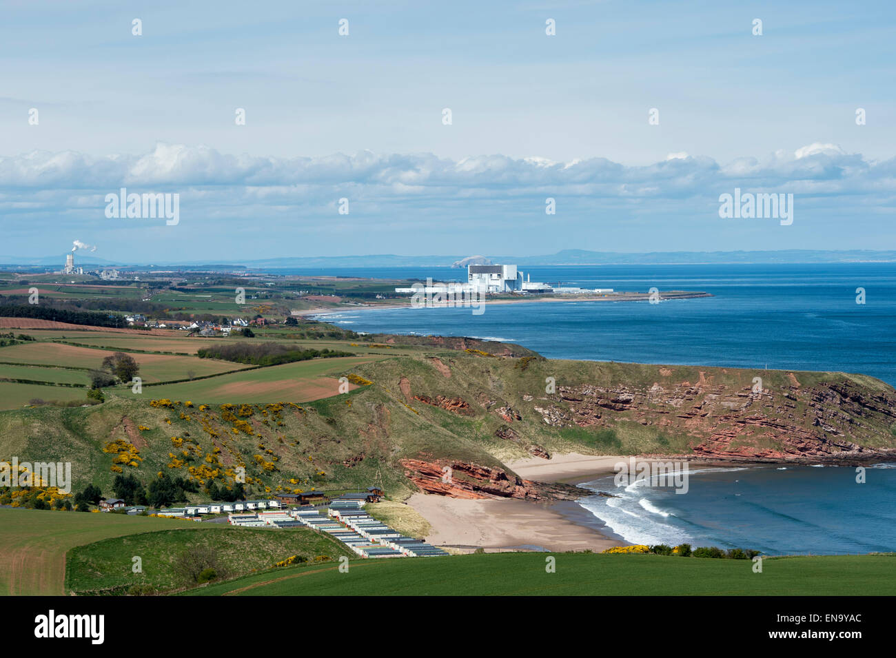 Centrale nucleare di Torness. Punto di Torness vicino a Dunbar in East Lothian, Scozia Foto Stock