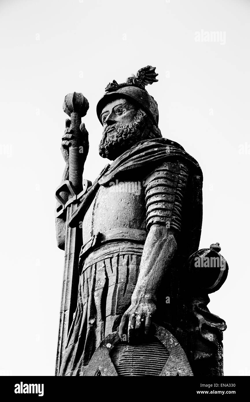 William Wallace statua nella motivazione della casa Bemersyde, Dryburgh, Scottish Borders, Scozia Foto Stock