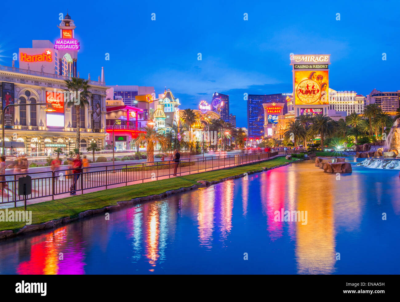 Vista sulla Strip di Las Vegas Foto Stock