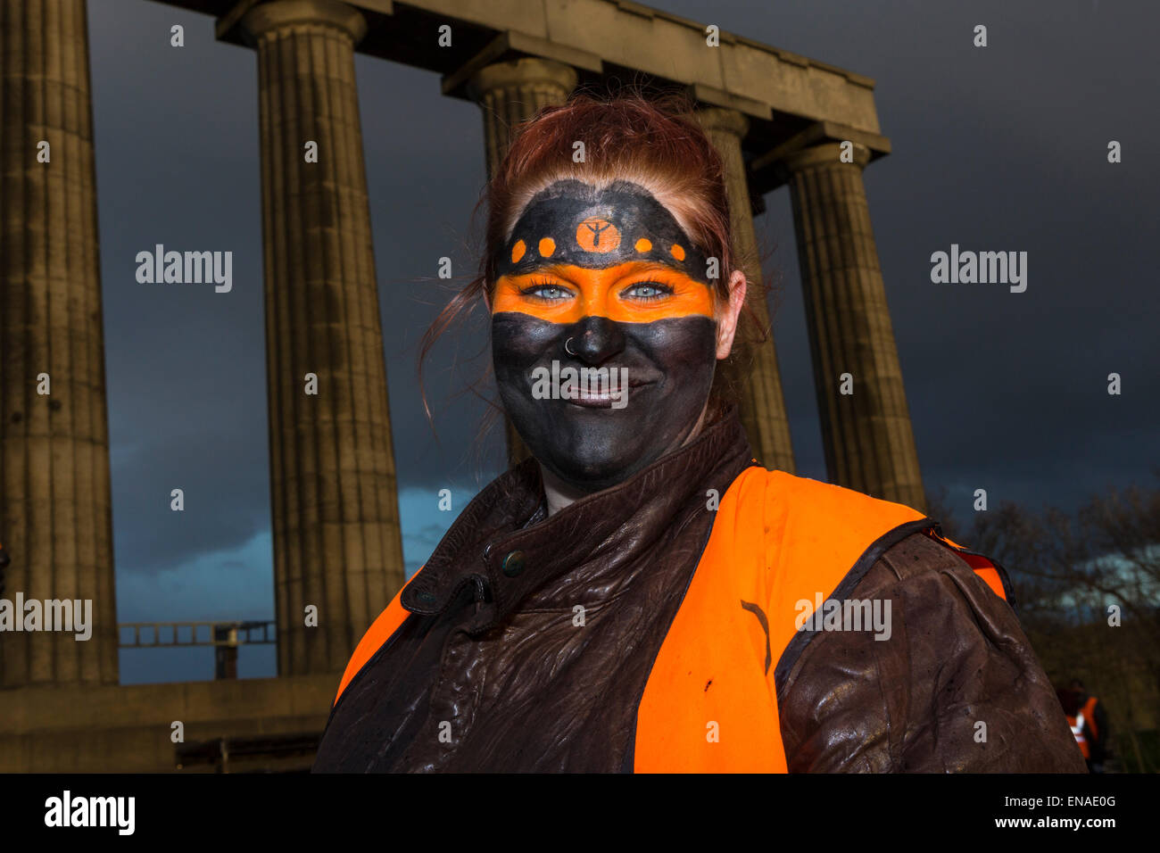 Edimburgo, Scozia, Regno Unito. 30 apr, 2015. Artisti al mondo-famoso Beltane Fire Festival di Edimburgo, prendendo parte alla antica celebrazione celtica. Credito: Richard Dyson/Alamy Live News Foto Stock