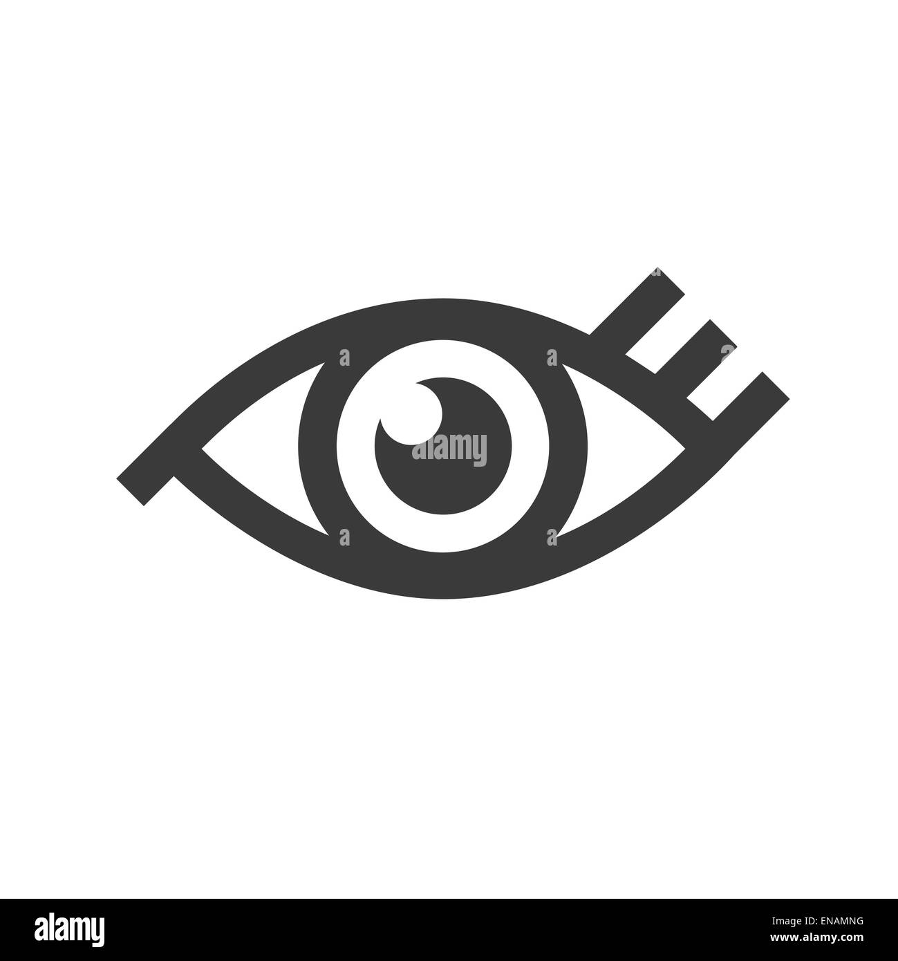 Sull'icona dell'occhio Foto Stock