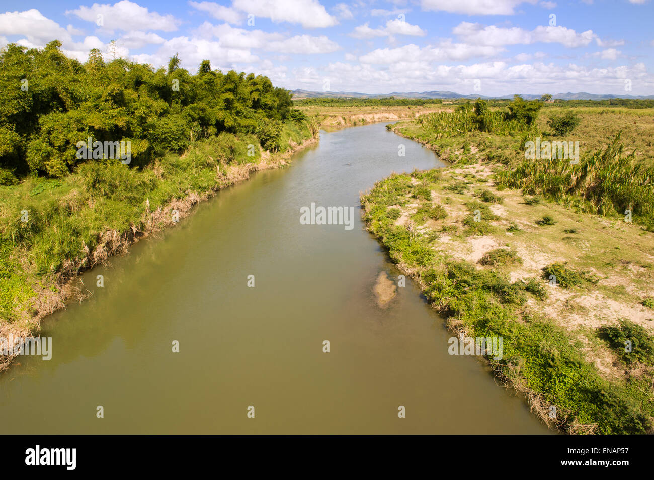 Il paesaggio della Valle de los Ingenios, Valle di raffinerie di zucchero, Trinidad, Sancti Spiritus Provincia, Cuba Foto Stock