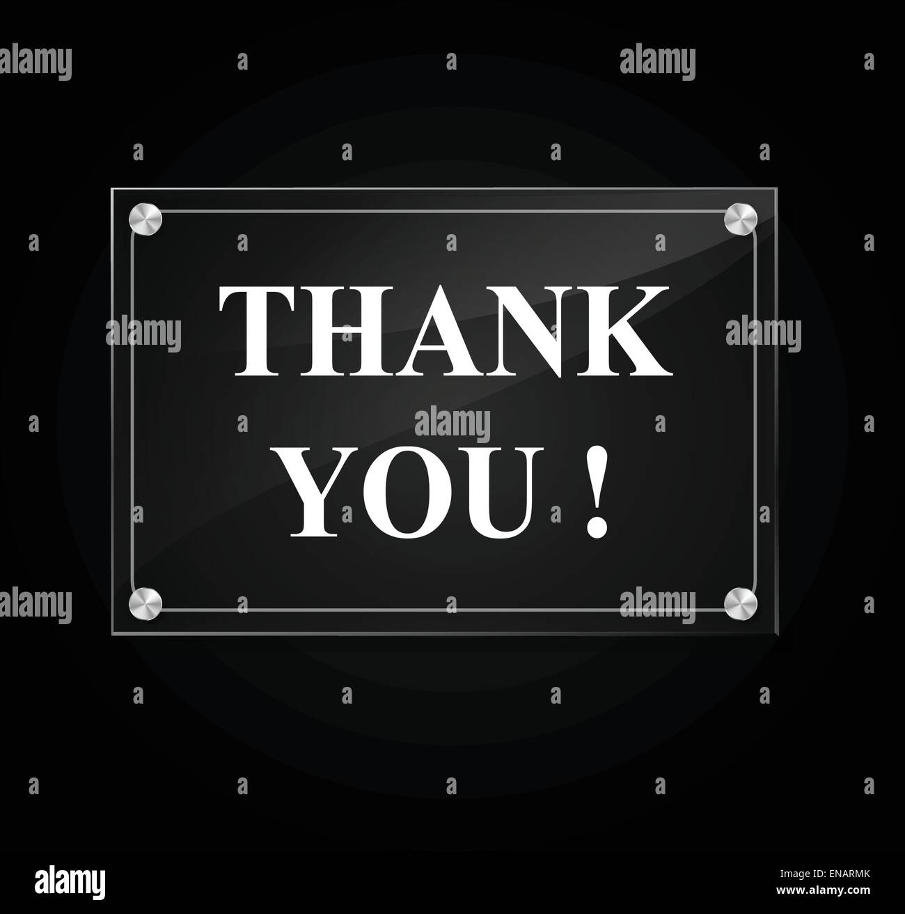 Illustrazione Vettoriale di ringraziare voi segno trasparente su sfondo nero Illustrazione Vettoriale