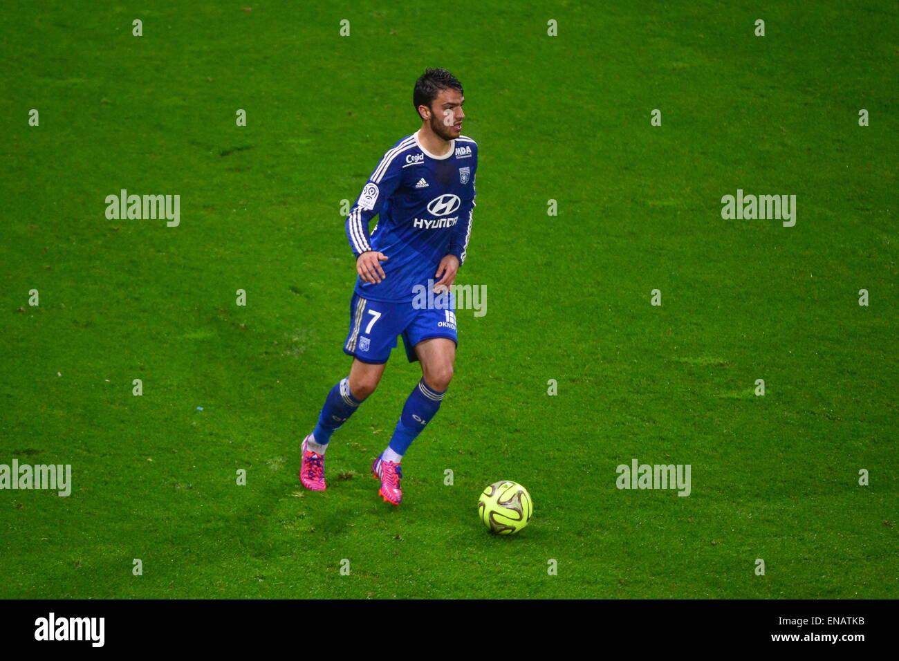 Clemente GRENIER - 26.04.2015 - Reims/Lione - 34eme journee de Ligue 1.Photo : David Winter/Icona Sport Foto Stock