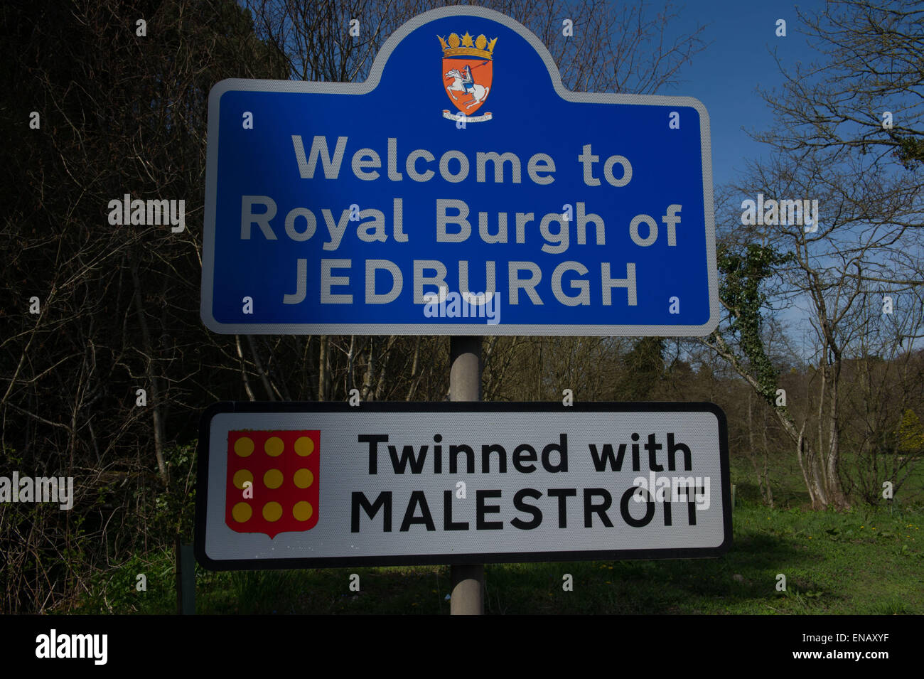 Il Royal Burgh di Jedburgh in Scottish Borders. Foto Stock