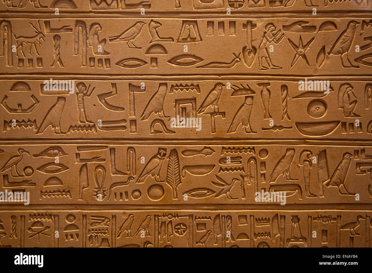 Geroglifici egiziani Foto Stock
