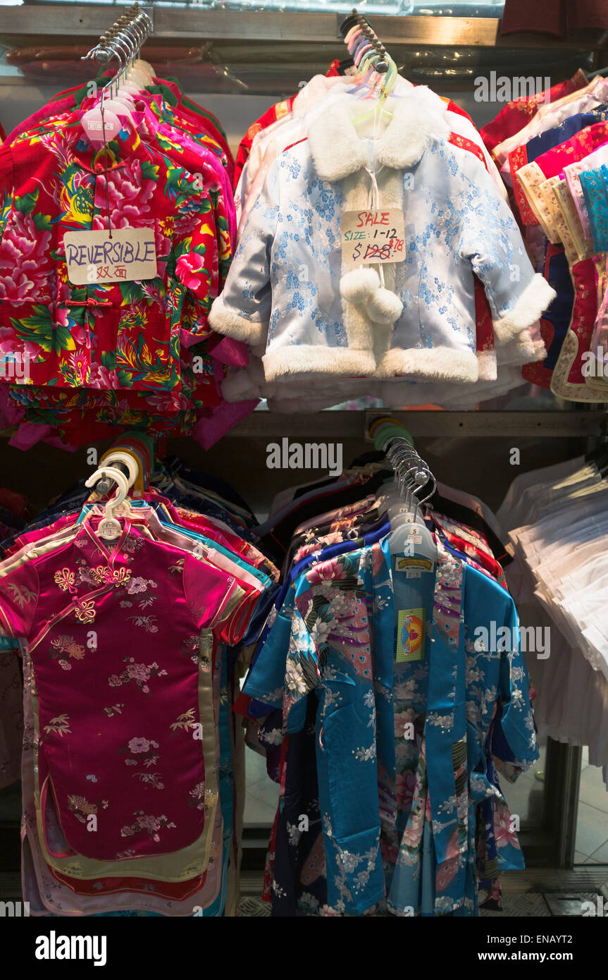 Dh il Mercato Stanley STANLEY HONG KONG cinesi abiti seta abiti per bambini DRAP Cina Foto Stock