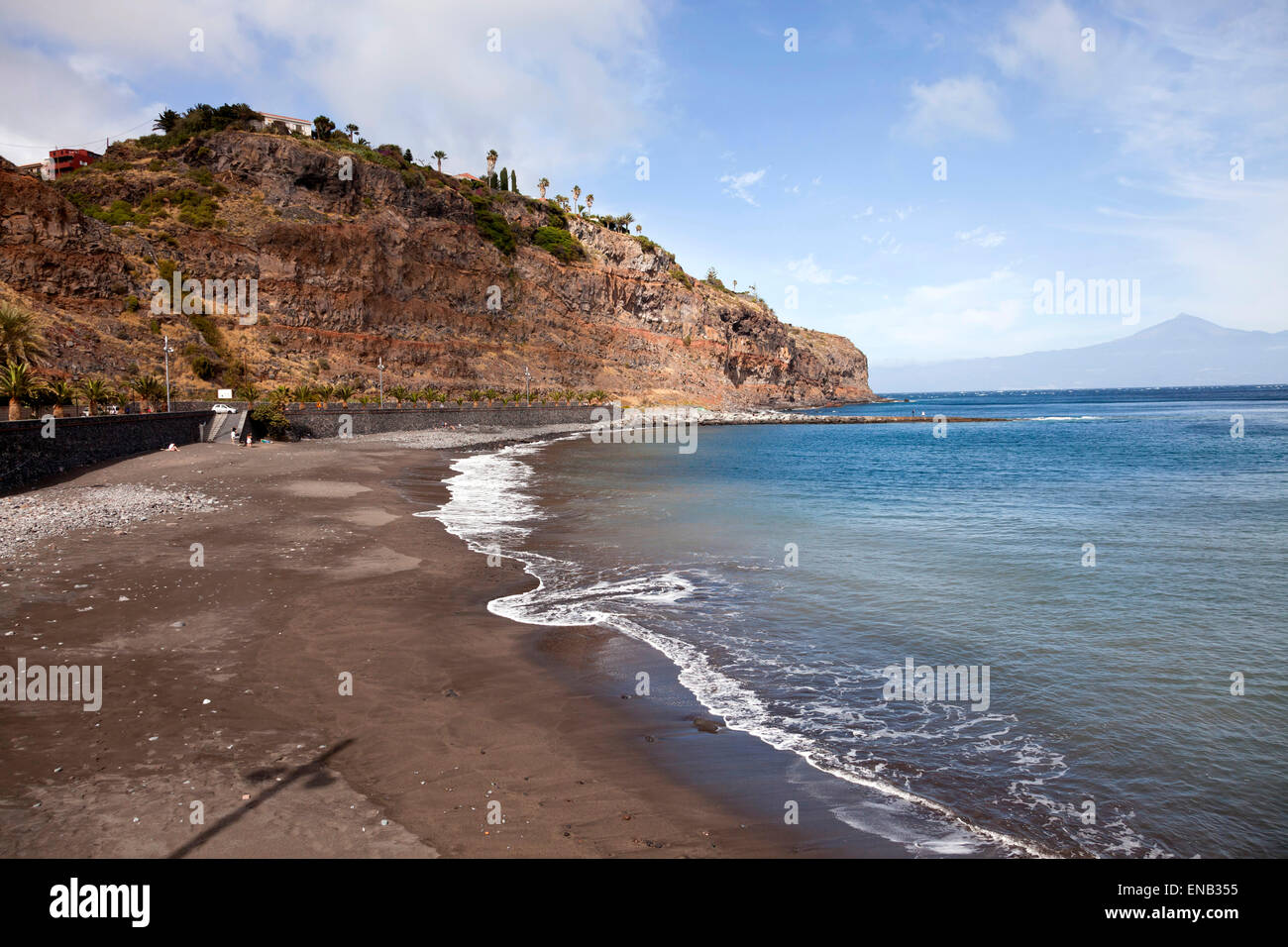 Mancanza spiaggia dell'isola capitale San Sebastian de La Gomera, La Gomera, isole Canarie, Spagna, Europa Foto Stock