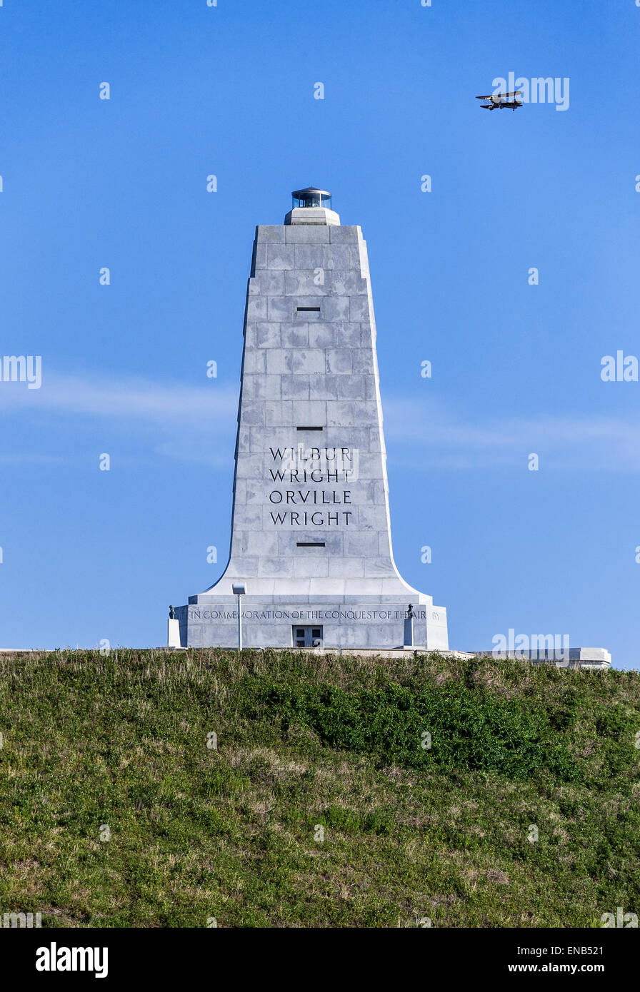 Wright Brothers National Memorial, North Carolina, STATI UNITI D'AMERICA Foto Stock