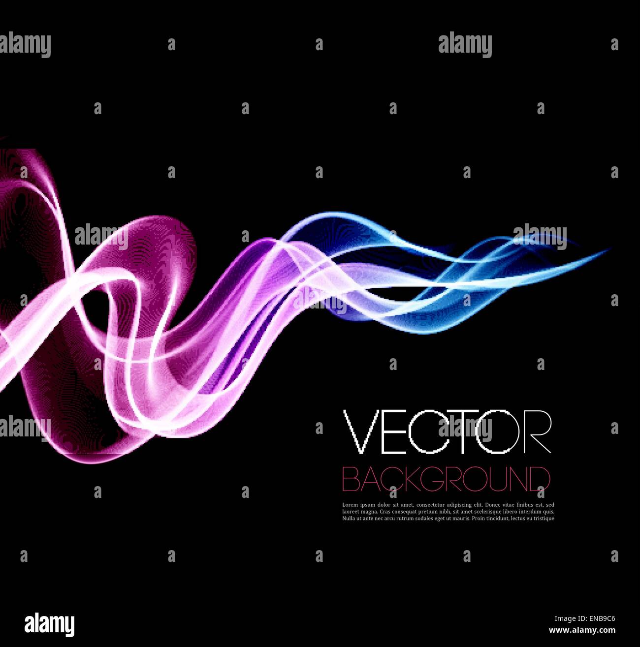 Vettore brillare astratto onde in sfondo nero. Brochure del modello di progettazione Illustrazione Vettoriale