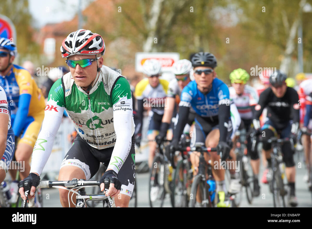 Viborg, Danimarca. Il 1 maggio, 2015. Gara ciclistica internazionale (UCI 1.2) Team ColoQuick Credito: Brian Bjeldbak/Alamy Live News Foto Stock