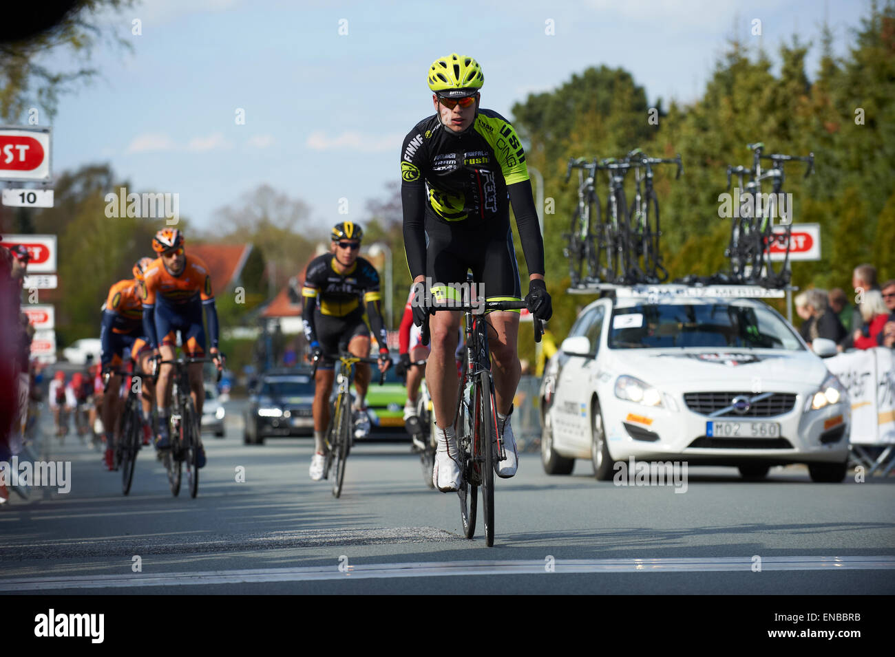 Viborg, Danimarca. Il 1 maggio, 2015. Gara ciclistica internazionale (UCI 1.2) Team Finnfalz - Rush Racing Credit: Brian Bjeldbak/Alamy Live News Foto Stock