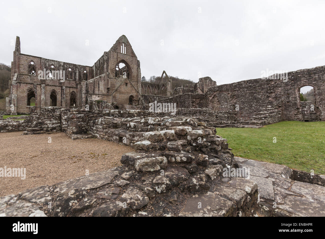 Tintern Abbey la seconda fondazione cistercense in Gran Bretagna Foto Stock