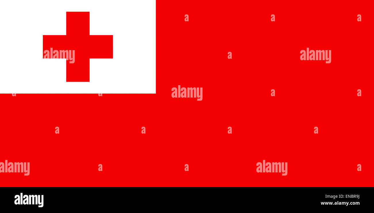 Bandiera del Regno di Tonga. Foto Stock