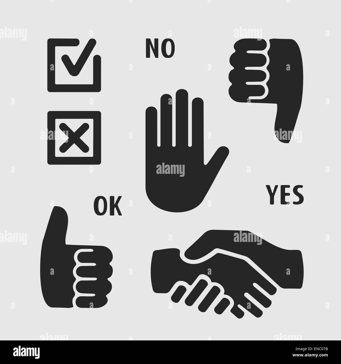 Mano di icone Foto Stock