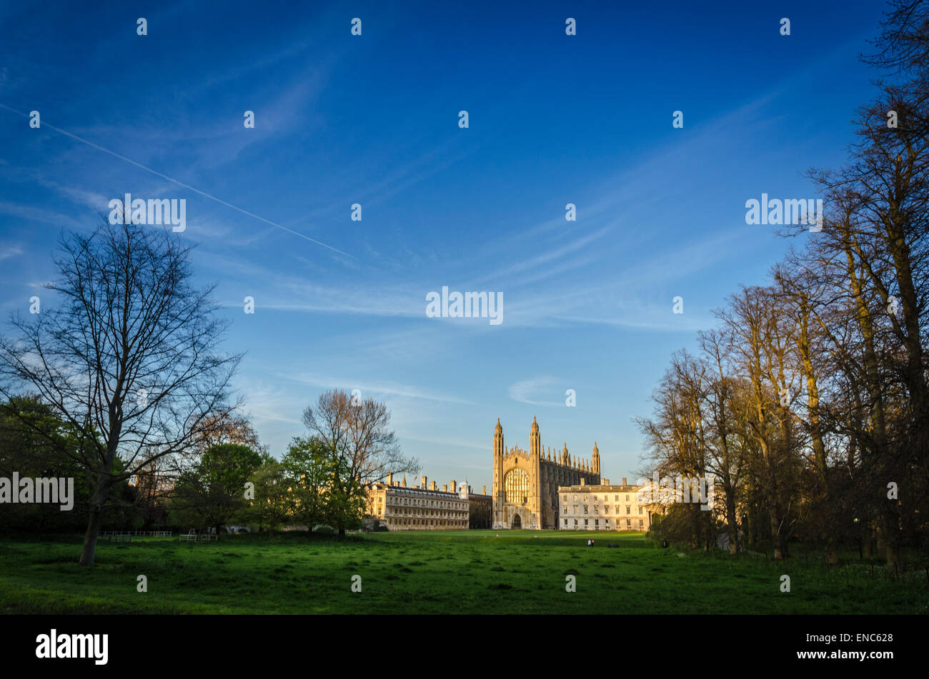 King's College visto dal dorso, Cambridge Foto Stock