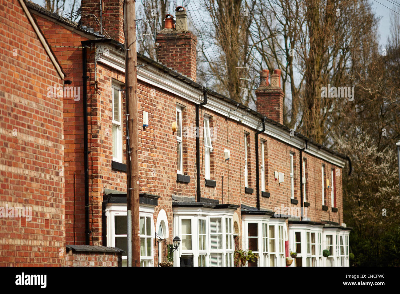 Strada terrazzati Didsbury manchester Foto Stock