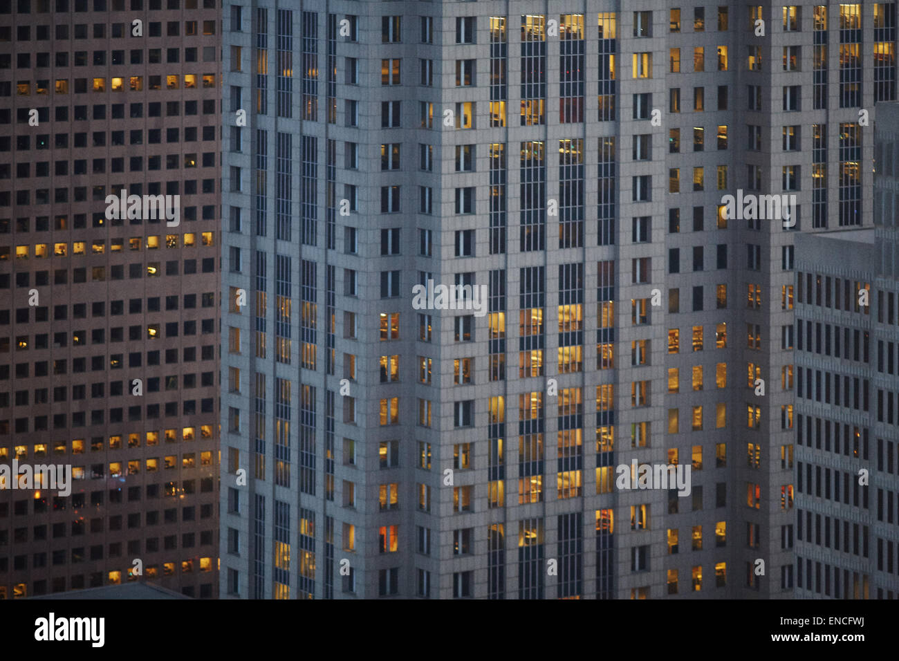 'Centro città Atlanta in Georga Usa dettaglio vista ravvicinata degli edifici per uffici Foto Stock