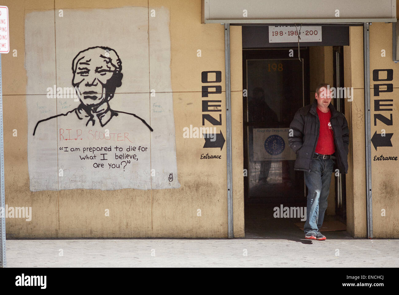 Atlanta in Georga USA Immagine: su Auburn Ave Sweet Auburn fruttivendolo ingresso il dolce Auburn Historic District è un Foto Stock