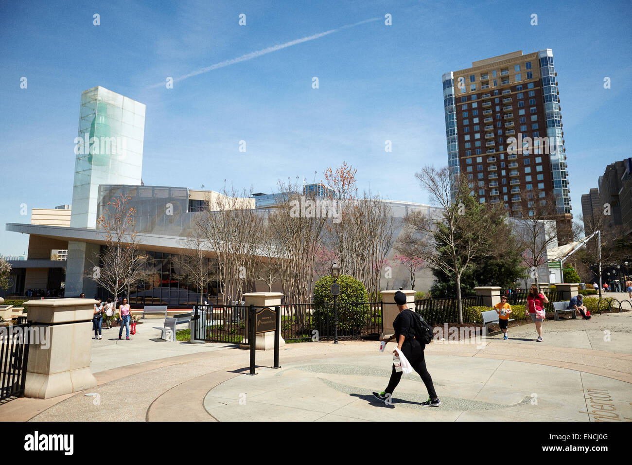 'Centro città Atlanta in Georga USA Coka Cola attrazione mondiale Foto Stock