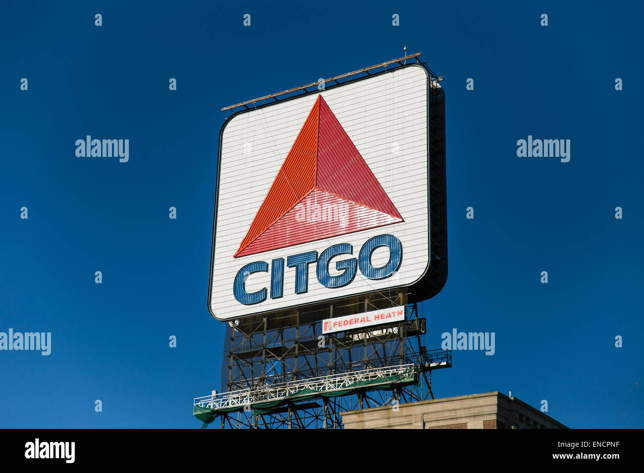 Il famoso Citgo segno vicino a Fenway Park. Foto Stock