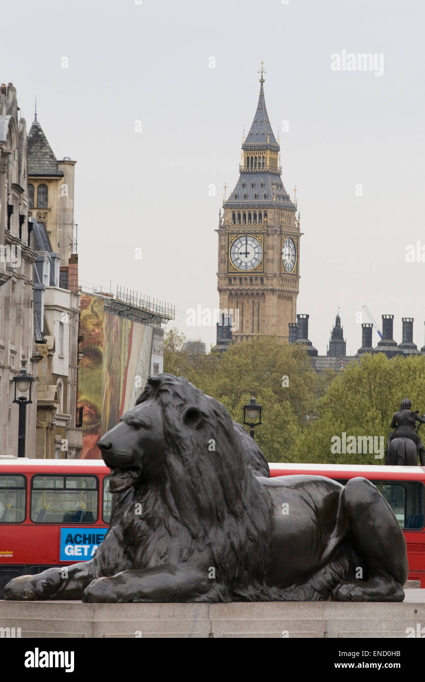 Trafalgar Square nel cuore della Londra Inghilterra Foto Stock