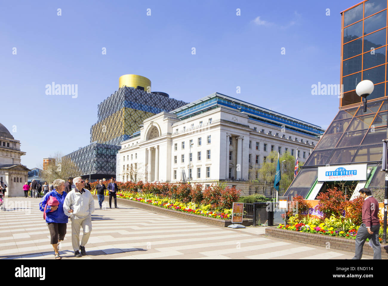 Il Paradise Forum e la nuova Biblioteca di Birmingham, Birmingham, Inghilterra, Regno Unito Foto Stock