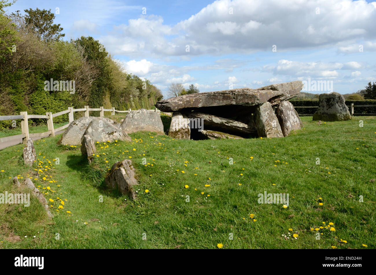 Arthurs pietra Neolitico Dorstone Chambered tomba Hereford Herefordshire England Regno Unito GB Foto Stock