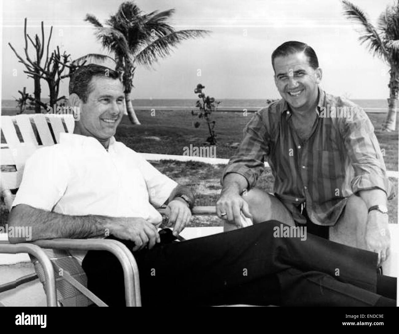 Johnny Carson e Ed McMahon - Fort Lauderdale Foto Stock