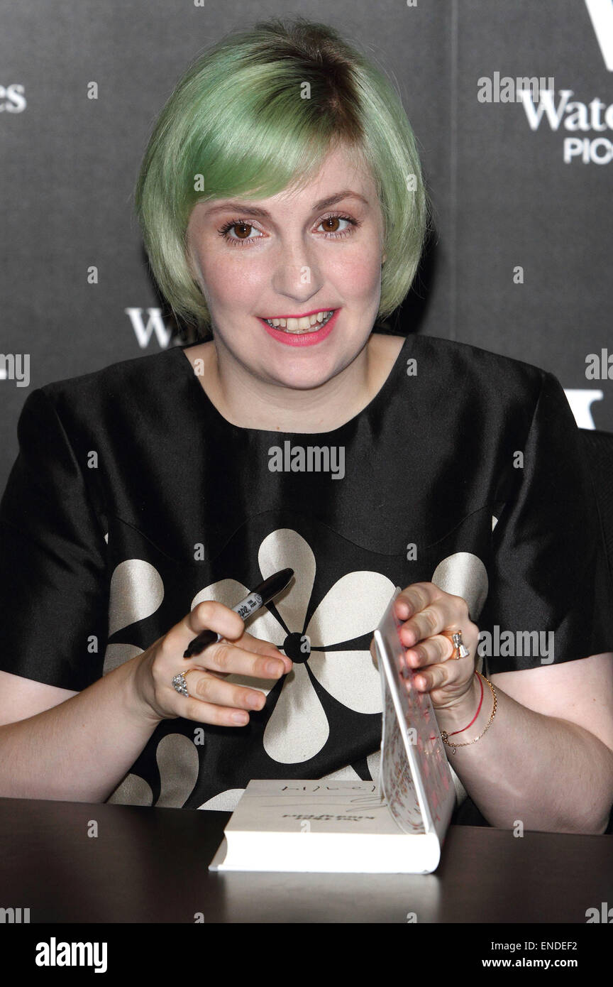 Lena Dunham lancia il suo nuovo libro "Non che tipo di ragazza' a Waterstones Piccadilly, Londra dotata: Lena Dunham dove: Londra, Regno Unito quando: 29 Ott 2014 Foto Stock