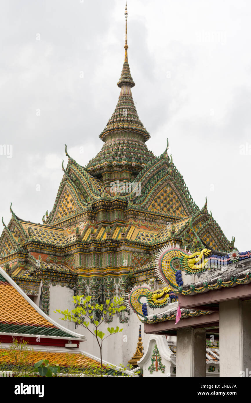 Wat Pho tempio buddista, Bangkok, Thailandia, Asia Foto Stock