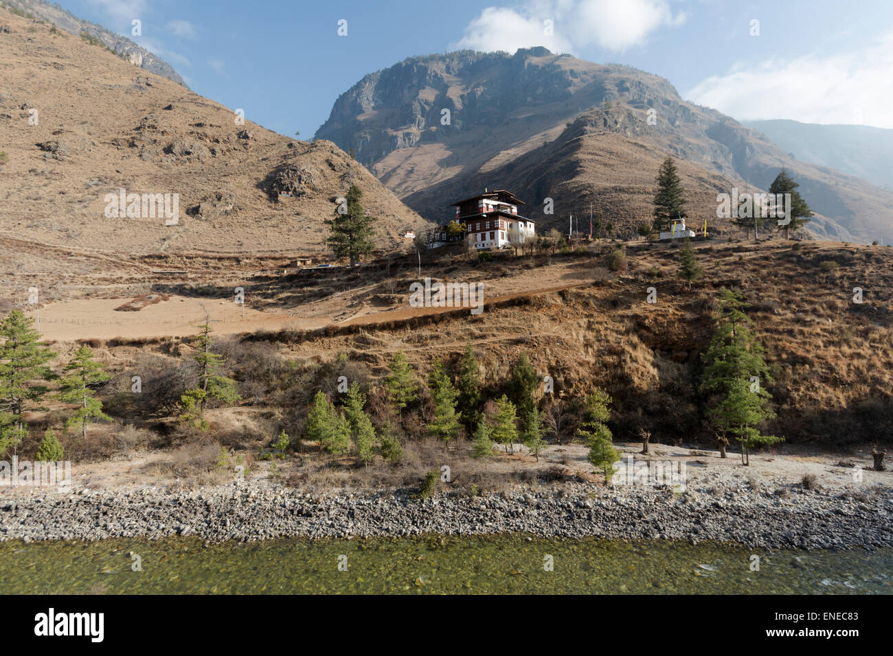 Tamchhog, Lhakhang tempio privato vicino a paro, Bhutan, Asia Foto Stock