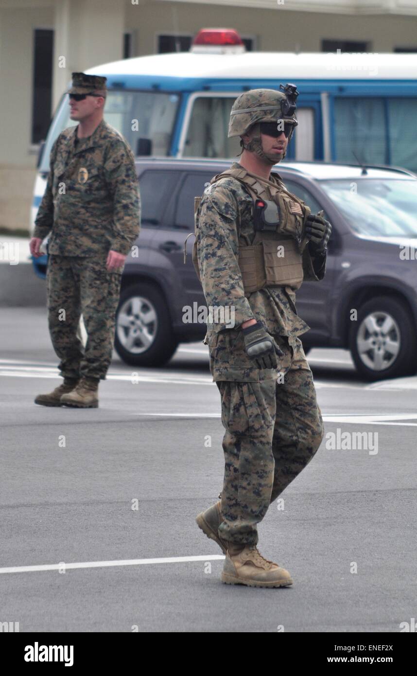 Okinawa, in Giappone: U.S. Marines a Camp Schwab, Henoko Foto Stock