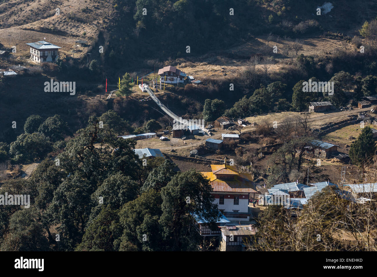 Rukubji, Wangdue Phodrang, Western Bhutan - Asia Foto Stock