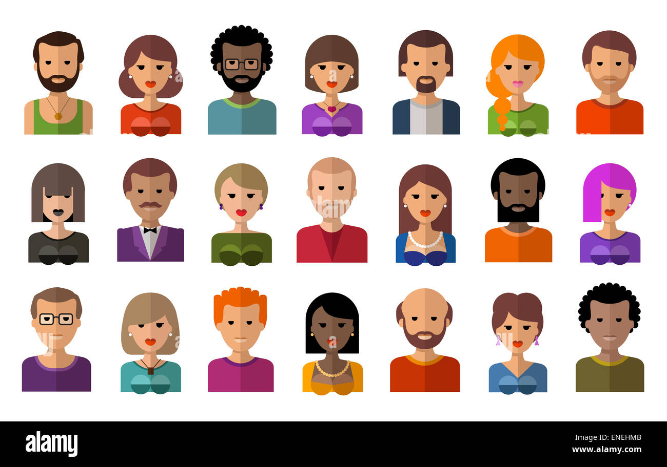 Vettore di persone logo design modello. la società o di un uomo e di una donna icona. Foto Stock